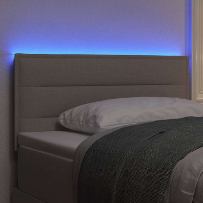 vidaXL LED Kopfteil mit LED-Lichtleisten Taupe 80 cm Polyester
