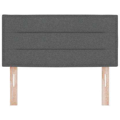 vidaXL LED Kopfteil mit LED-Lichtleisten Dunkelgrau 90 cm Polyester