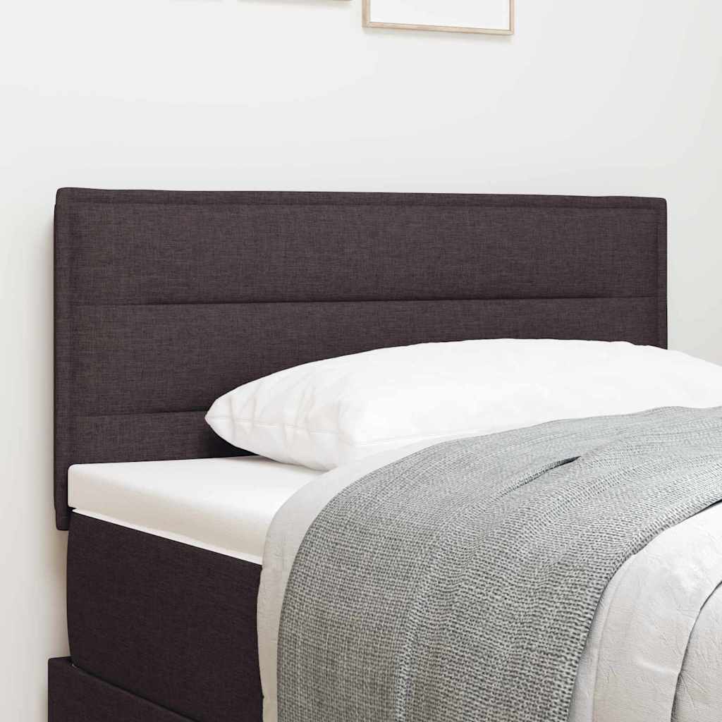 vidaXL LED Kopfteil mit LED-Lichtleisten Dunkelbraun 90 cm Polyester