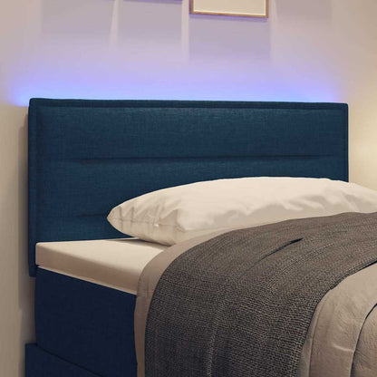 vidaXL LED Kopfteil mit LED-Lichtleisten Blau 90 cm Polyester