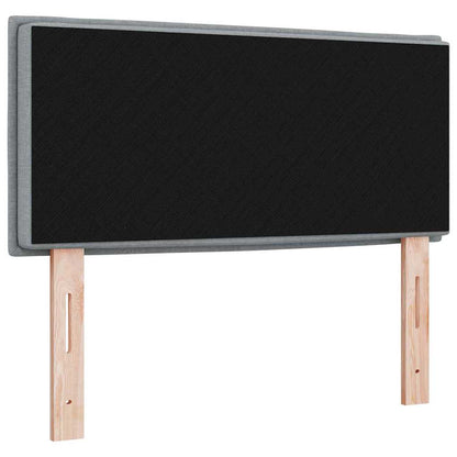 vidaXL LED Kopfteil mit LED-Lichtleisten Hellgrau 100 cm Polyester