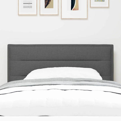 vidaXL LED Kopfteil mit LED-Lichtleisten Dunkelgrau 100 cm Polyester