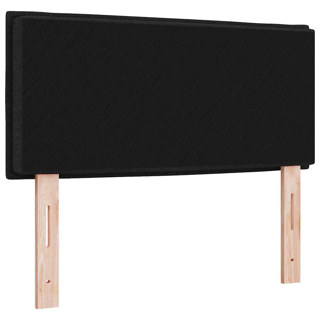 vidaXL LED Kopfteil mit LED-Lichtleisten Schwarz 100 cm Polyester