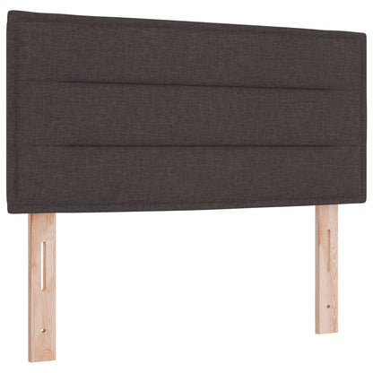 vidaXL LED Kopfteil mit LED-Lichtleisten Dunkelbraun 100 cm Polyester