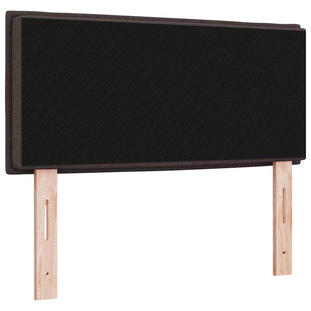 vidaXL LED Kopfteil mit LED-Lichtleisten Dunkelbraun 100 cm Polyester