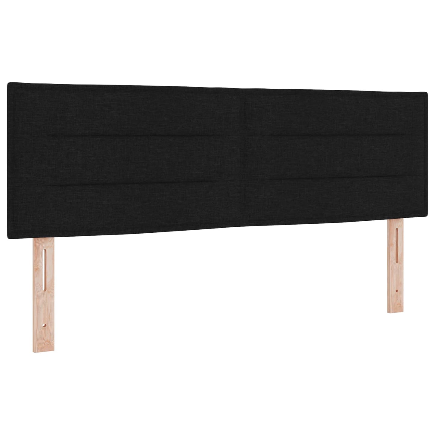 vidaXL LED Kopfteil mit LED-Lichtleisten Schwarz 144 cm Polyester