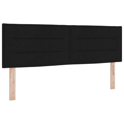 vidaXL LED Kopfteil mit LED-Lichtleisten Schwarz 144 cm Polyester