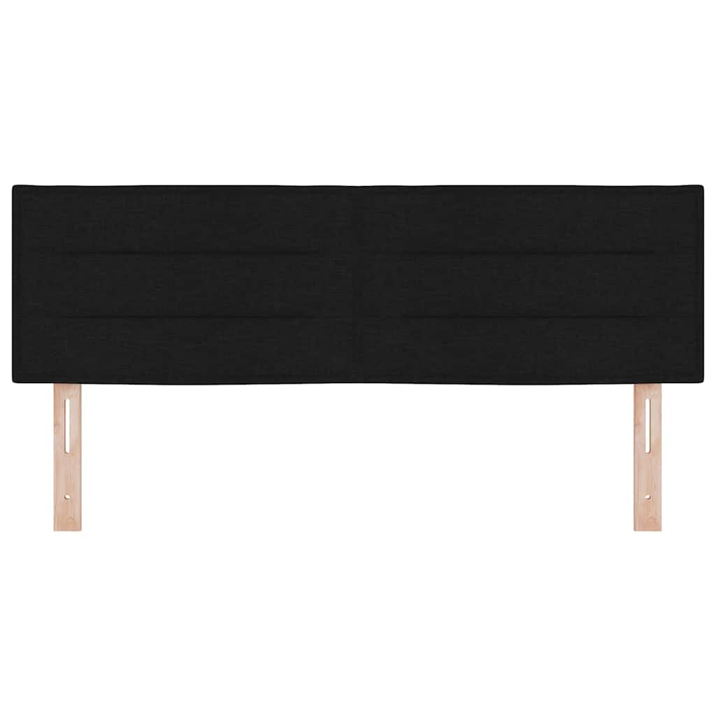 vidaXL LED Kopfteil mit LED-Lichtleisten Schwarz 144 cm Polyester
