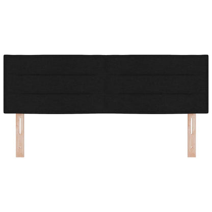 vidaXL LED Kopfteil mit LED-Lichtleisten Schwarz 144 cm Polyester