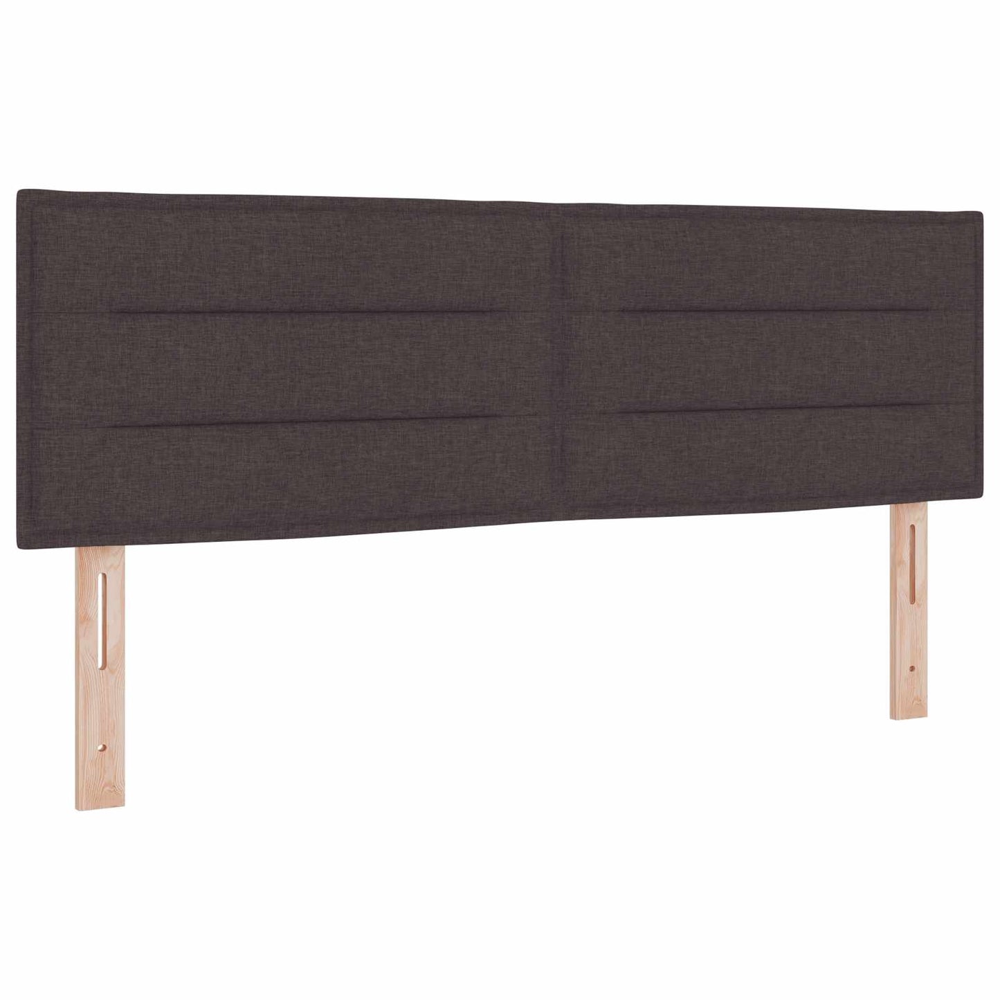 vidaXL LED Kopfteil mit LED -Streifenleuchten Dunkelbraun 144 cm Stoff