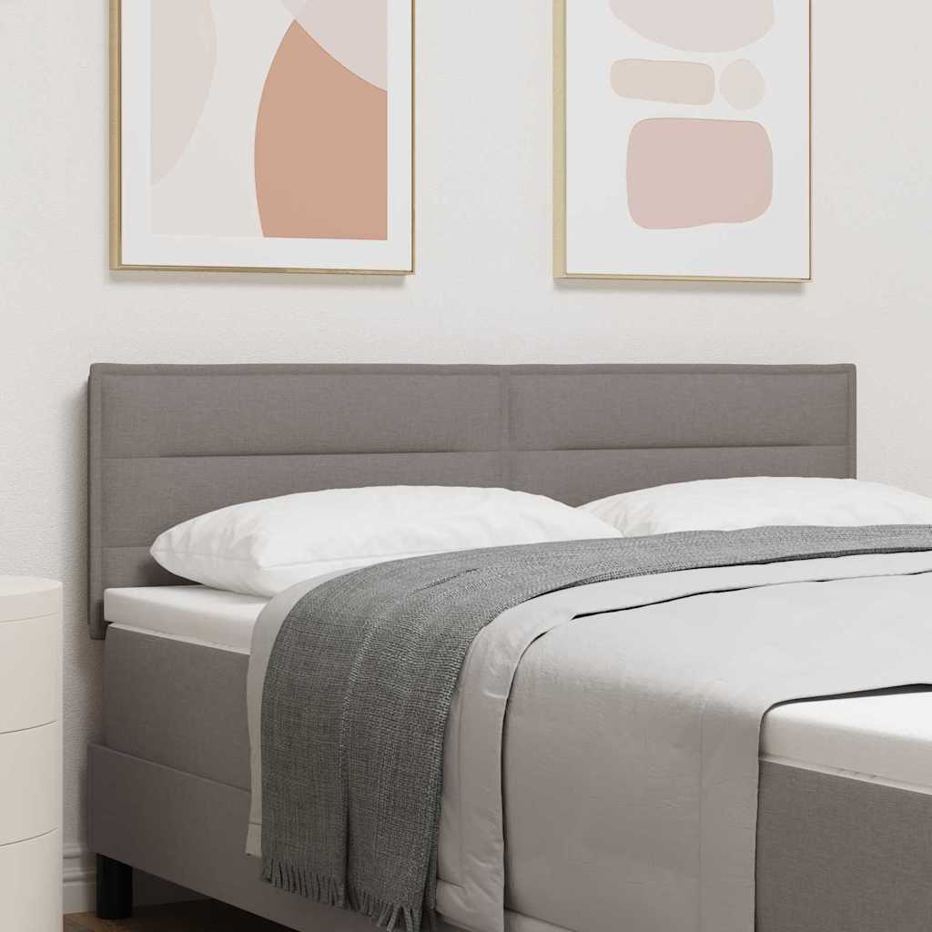 vidaXL LED Kopfteil mit LED-Lichtleisten Taupe 144 cm Polyester