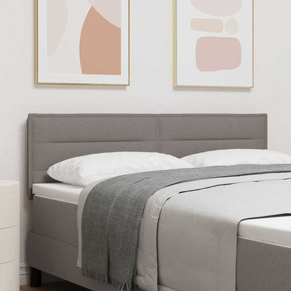 vidaXL LED Kopfteil mit LED-Lichtleisten Taupe 144 cm Polyester