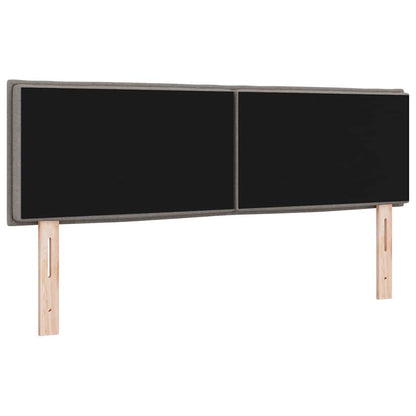 vidaXL LED Kopfteil mit LED-Lichtleisten Taupe 144 cm Polyester