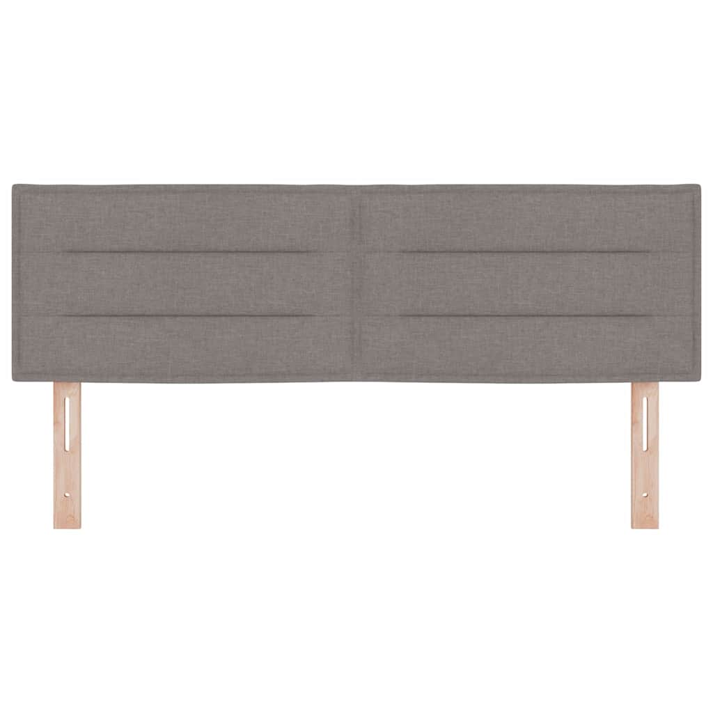 vidaXL LED Kopfteil mit LED-Lichtleisten Taupe 144 cm Polyester