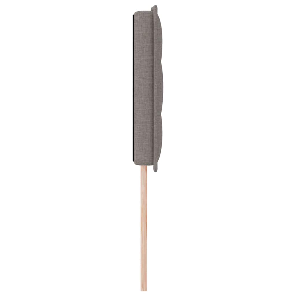 vidaXL LED Kopfteil mit LED-Lichtleisten Taupe 144 cm Polyester