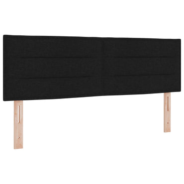 vidaXL LED Kopfteil mit LED-Lichtleisten Schwarz 160 cm Polyester
