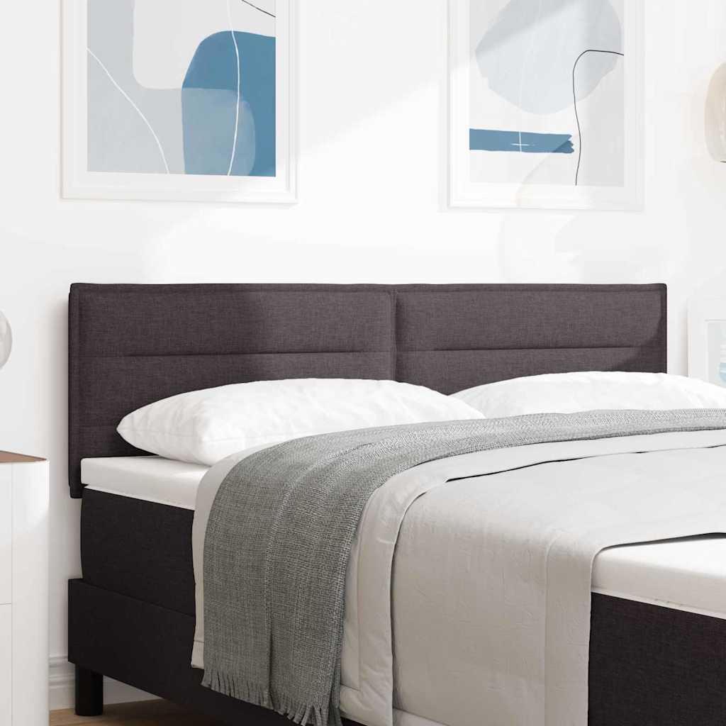 vidaXL LED Kopfteil mit LED-Lichtleisten Dunkelbraun 160 cm Polyester