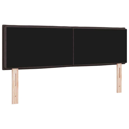 vidaXL LED Kopfteil mit LED-Lichtleisten Dunkelbraun 160 cm Polyester