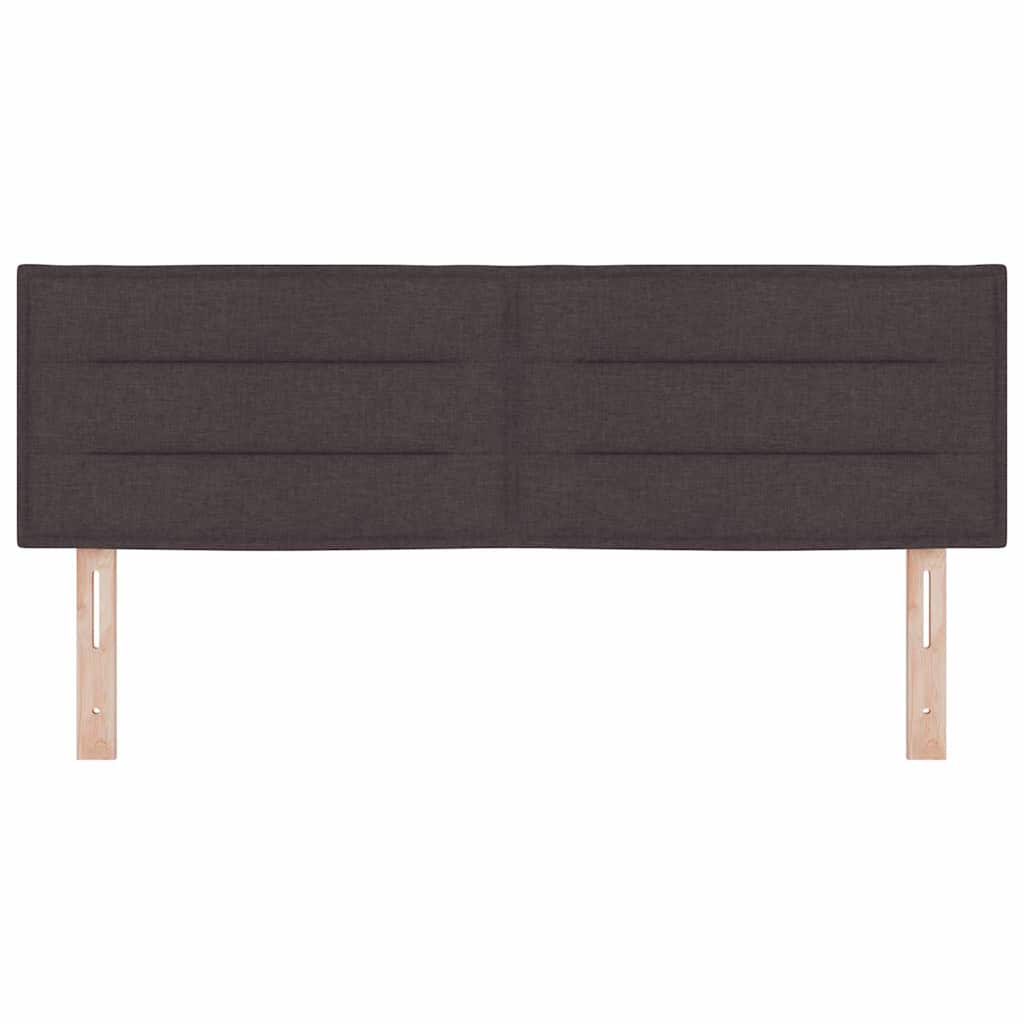 vidaXL LED Kopfteil mit LED-Lichtleisten Dunkelbraun 160 cm Polyester