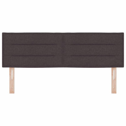 vidaXL LED Kopfteil mit LED-Lichtleisten Dunkelbraun 160 cm Polyester