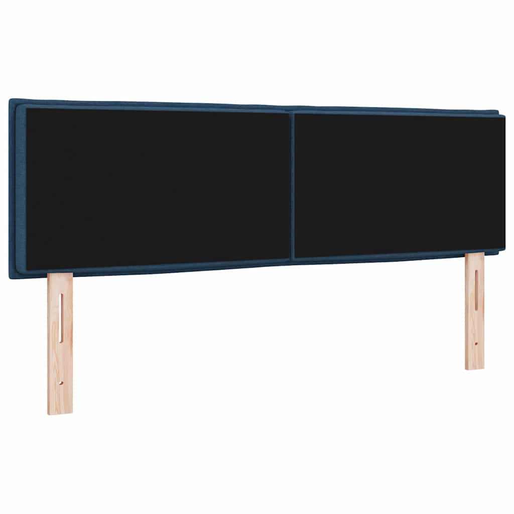 vidaXL LED Kopfteil mit LED-Lichtleisten Blau 160 cm Polyester