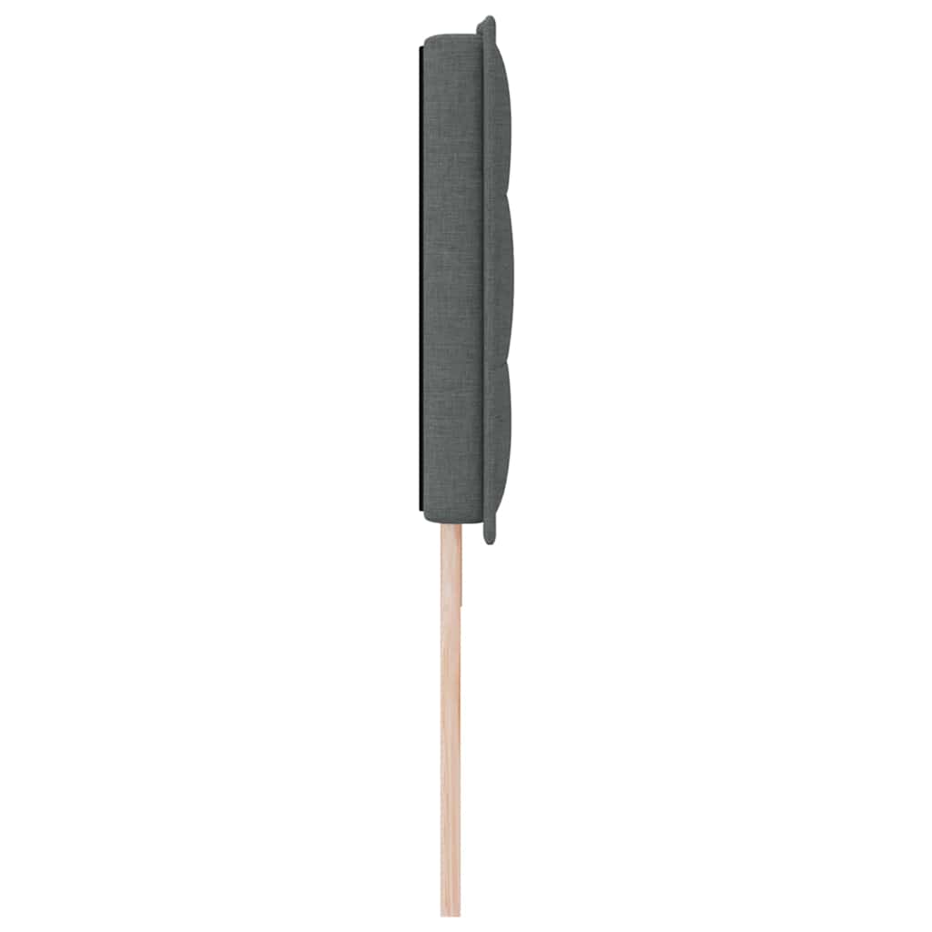 vidaXL LED Kopfteil mit LED-Lichtleisten Dunkelgrau 180 cm Polyester