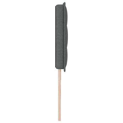 vidaXL LED Kopfteil mit LED-Lichtleisten Dunkelgrau 180 cm Polyester