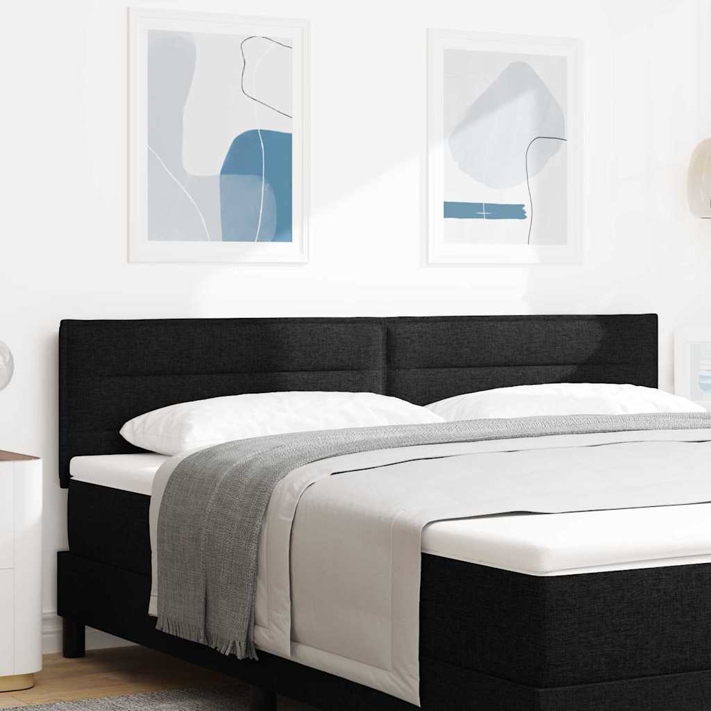 vidaXL LED Kopfteil mit LED-Lichtleisten Schwarz 180 cm Polyester