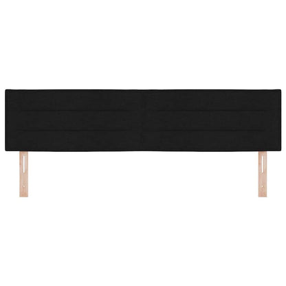 vidaXL LED Kopfteil mit LED-Lichtleisten Schwarz 180 cm Polyester