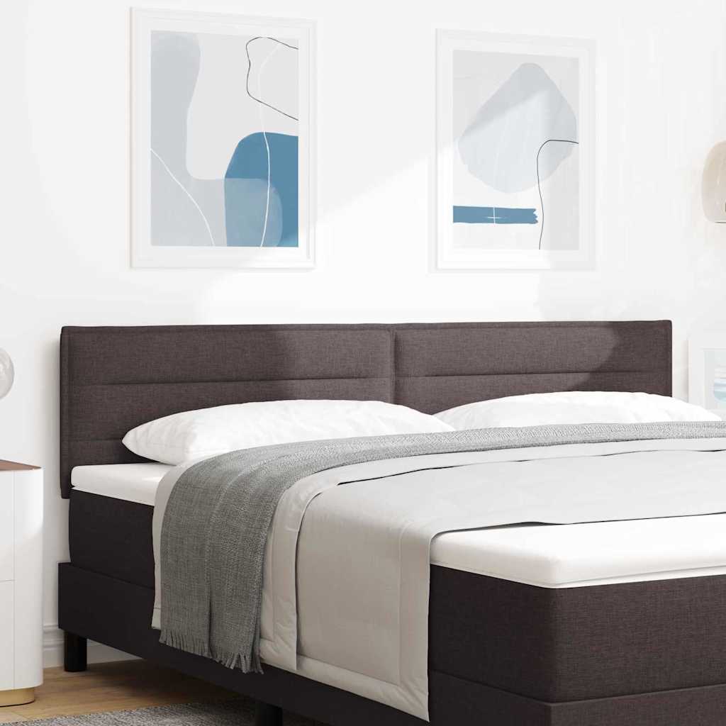 vidaXL LED Kopfteil mit LED-Lichtleisten Dunkelbraun 180 cm Polyester