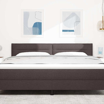 vidaXL LED Kopfteil mit LED-Lichtleisten Dunkelbraun 180 cm Polyester