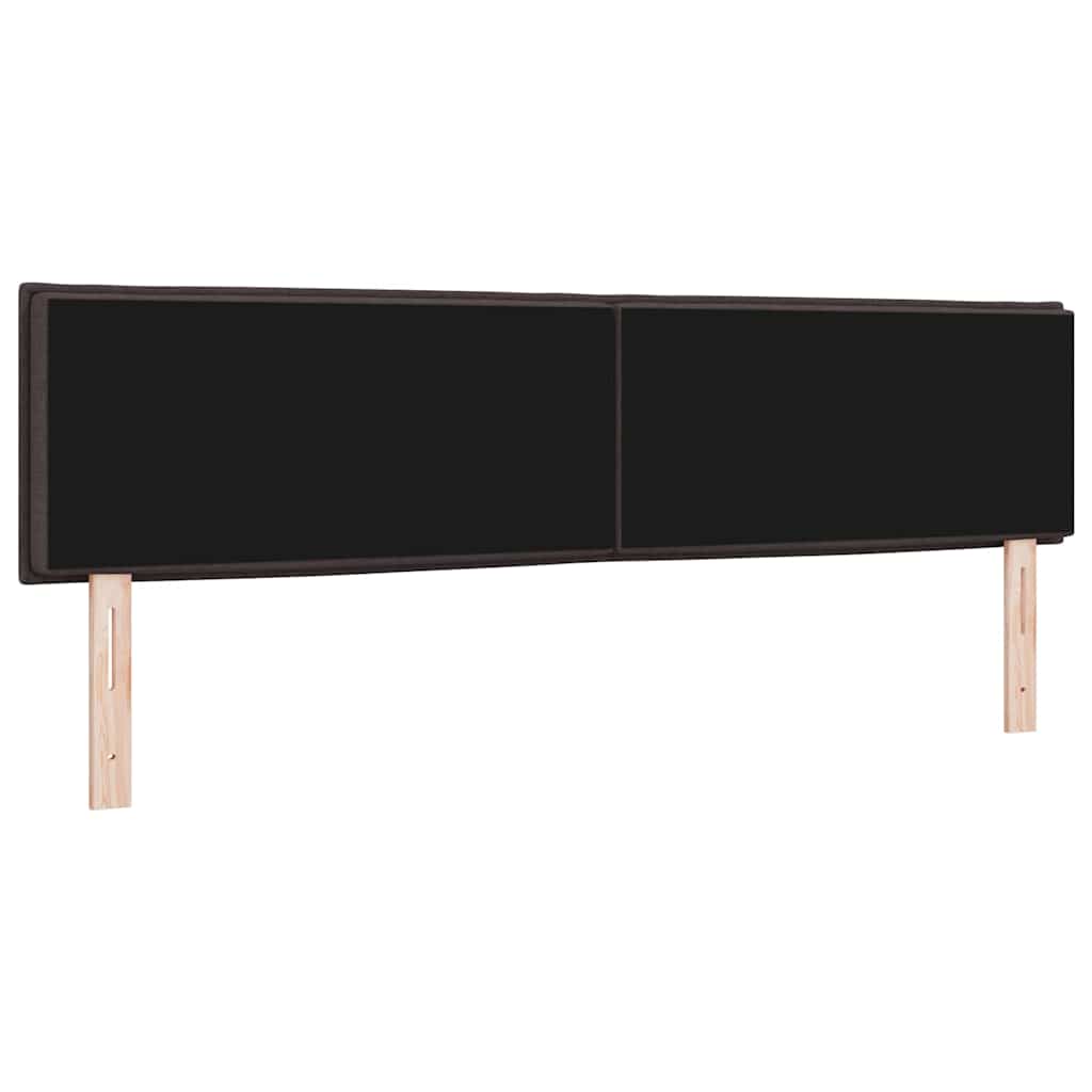 vidaXL LED Kopfteil mit LED-Lichtleisten Dunkelbraun 180 cm Polyester