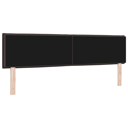 vidaXL LED Kopfteil mit LED-Lichtleisten Dunkelbraun 180 cm Polyester