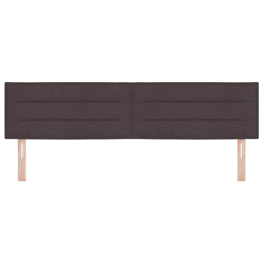 vidaXL LED Kopfteil mit LED-Lichtleisten Dunkelbraun 180 cm Polyester
