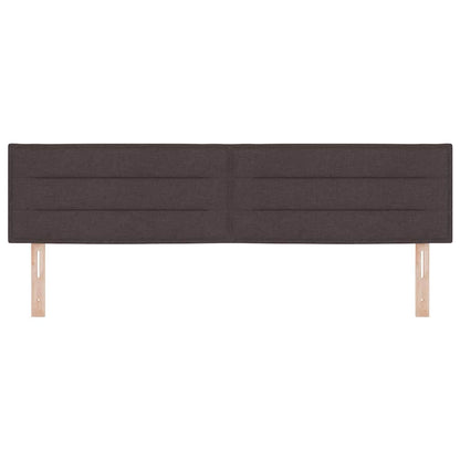vidaXL LED Kopfteil mit LED-Lichtleisten Dunkelbraun 180 cm Polyester