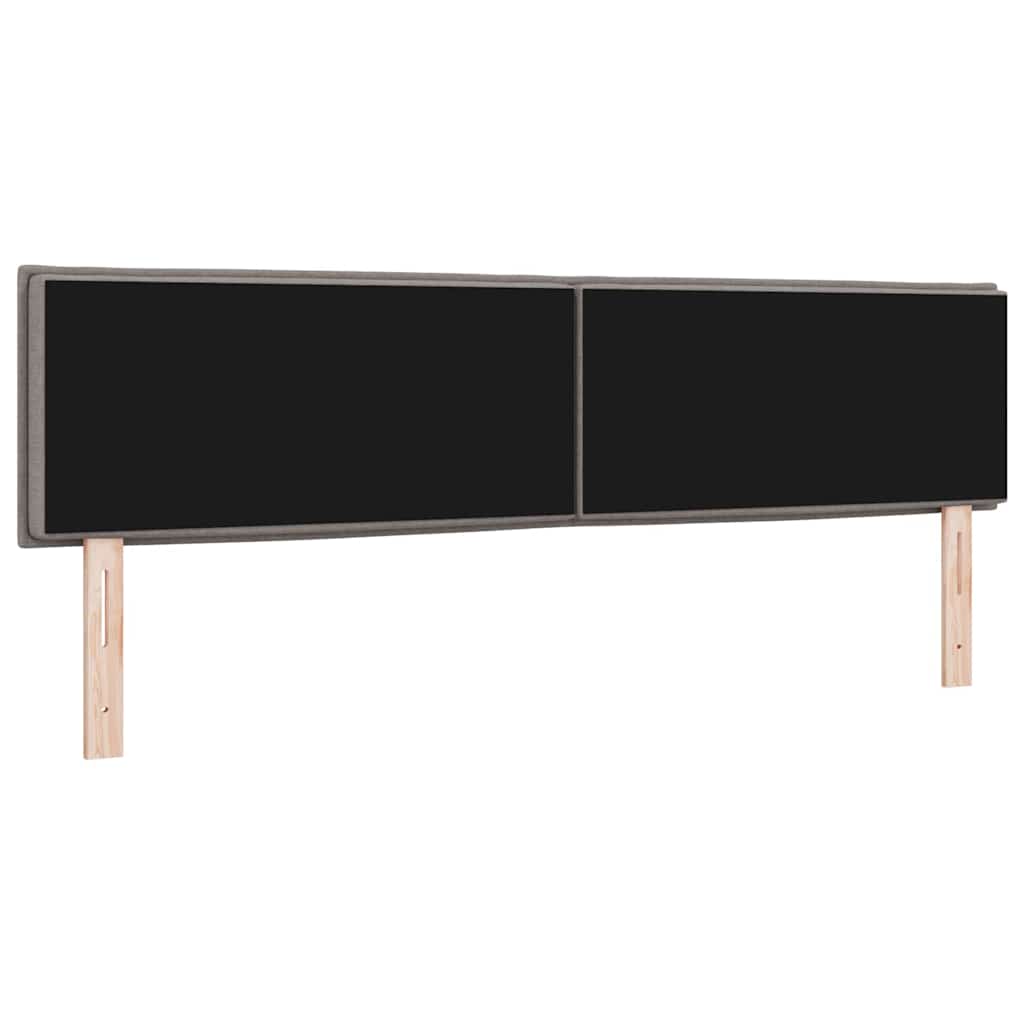 LED Kopfteil mit LED-Lichtleisten Taupe 180 cm Polyester
