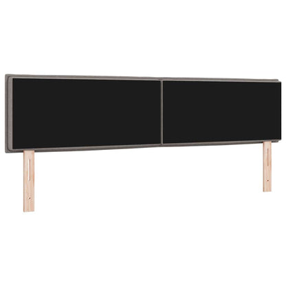 LED Kopfteil mit LED-Lichtleisten Taupe 180 cm Polyester