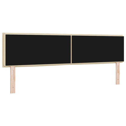 vidaXL LED Kopfteil mit LED-Lichtleisten Creme 180 cm Polyester