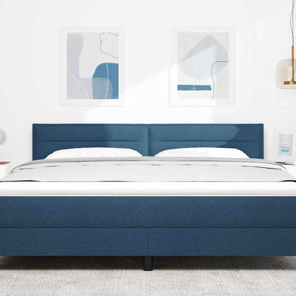 vidaXL LED Kopfteil mit LED-Lichtleisten Blau 180 cm Polyester