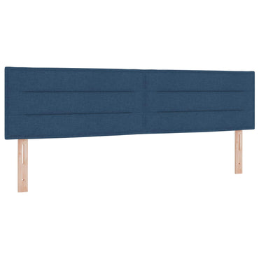 vidaXL LED Kopfteil mit LED-Lichtleisten Blau 180 cm Polyester