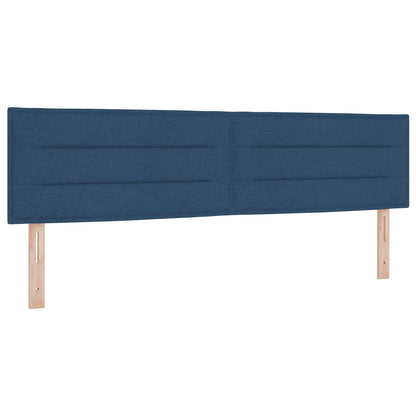 vidaXL LED Kopfteil mit LED-Lichtleisten Blau 180 cm Polyester