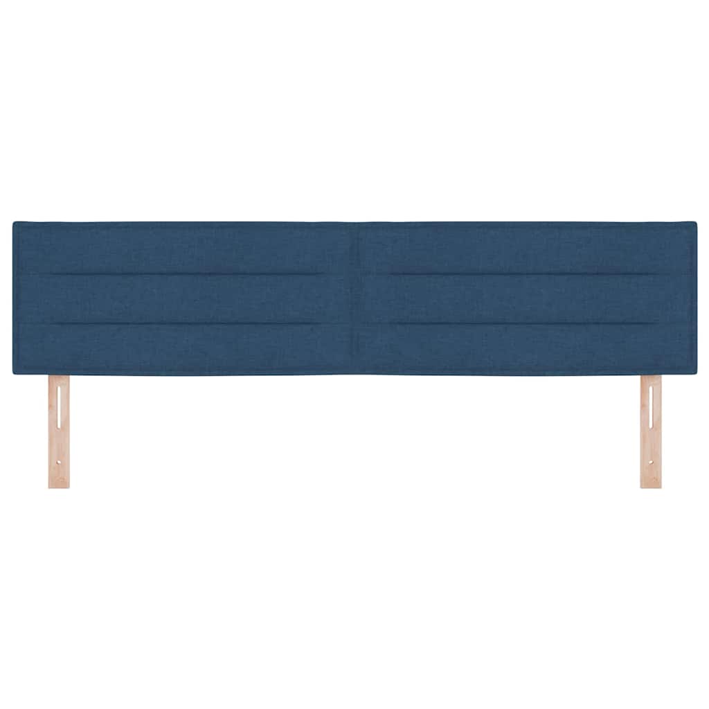 vidaXL LED Kopfteil mit LED-Lichtleisten Blau 180 cm Polyester