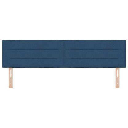 vidaXL LED Kopfteil mit LED-Lichtleisten Blau 180 cm Polyester