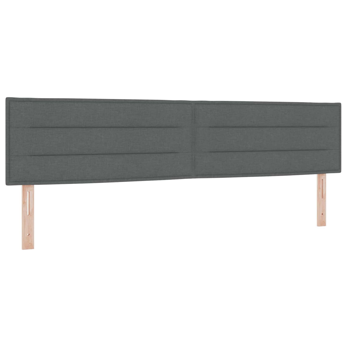 vidaXL LED Kopfteil mit LED-Lichtleisten Dunkelgrau 200 cm Polyester