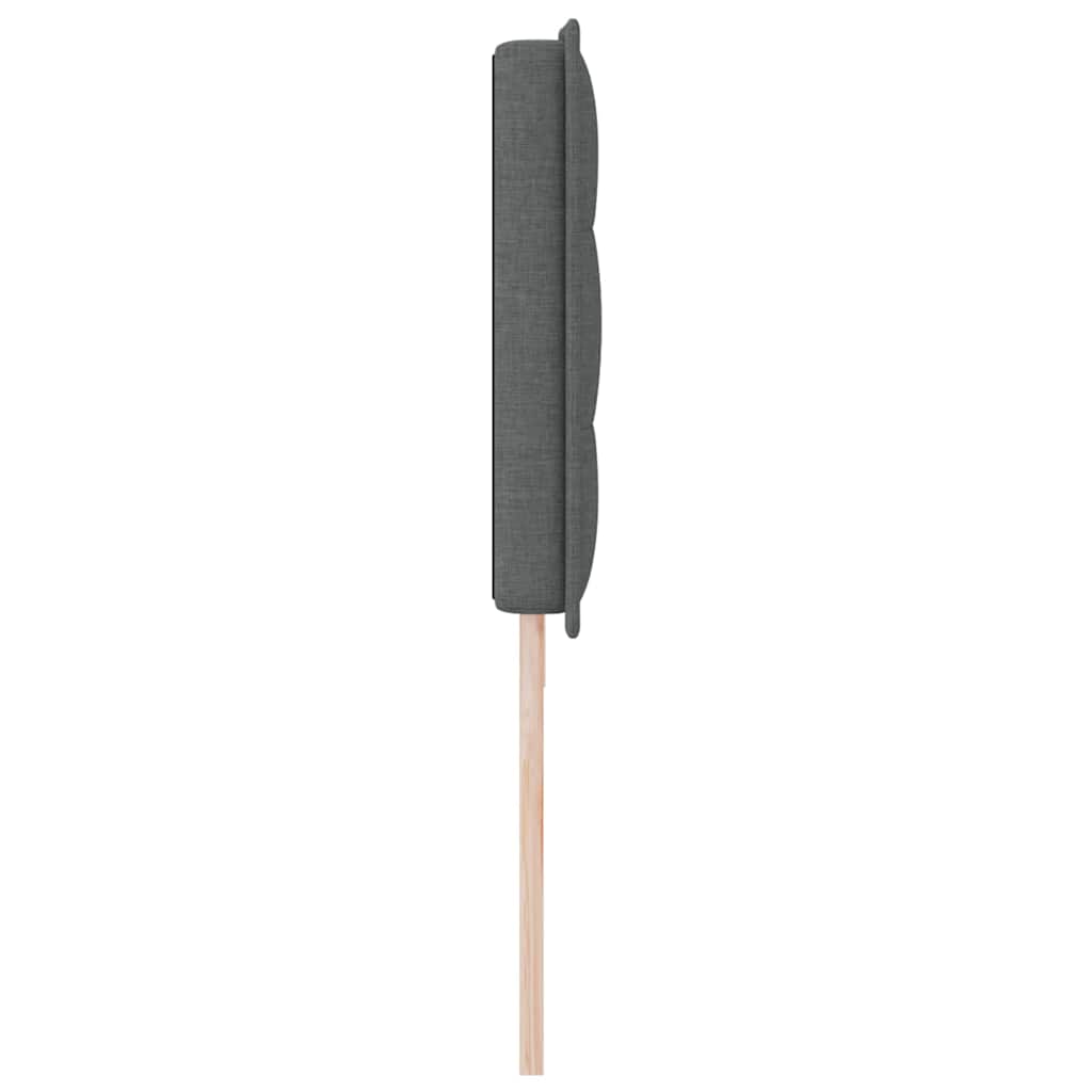 vidaXL LED Kopfteil mit LED-Lichtleisten Dunkelgrau 200 cm Polyester