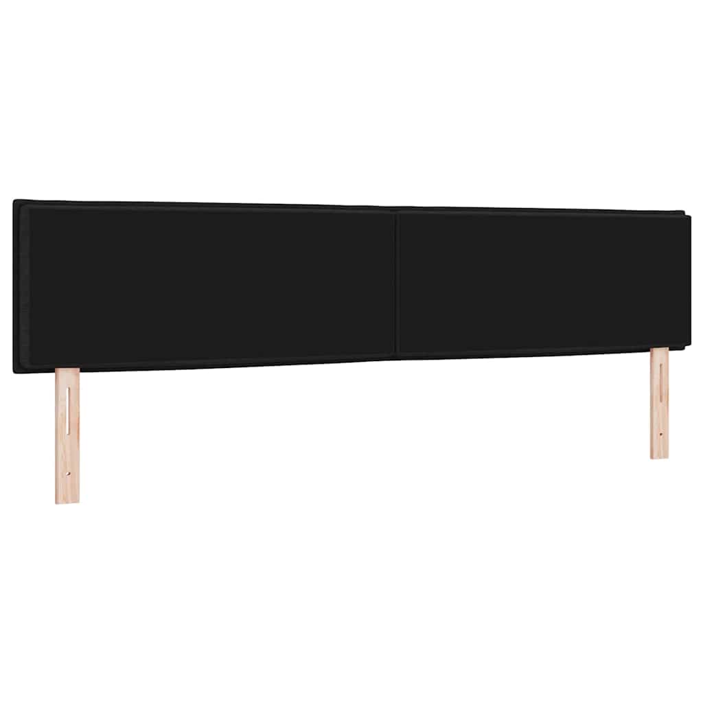 vidaXL LED Kopfteil mit LED-Lichtleisten Schwarz 200 cm Polyester