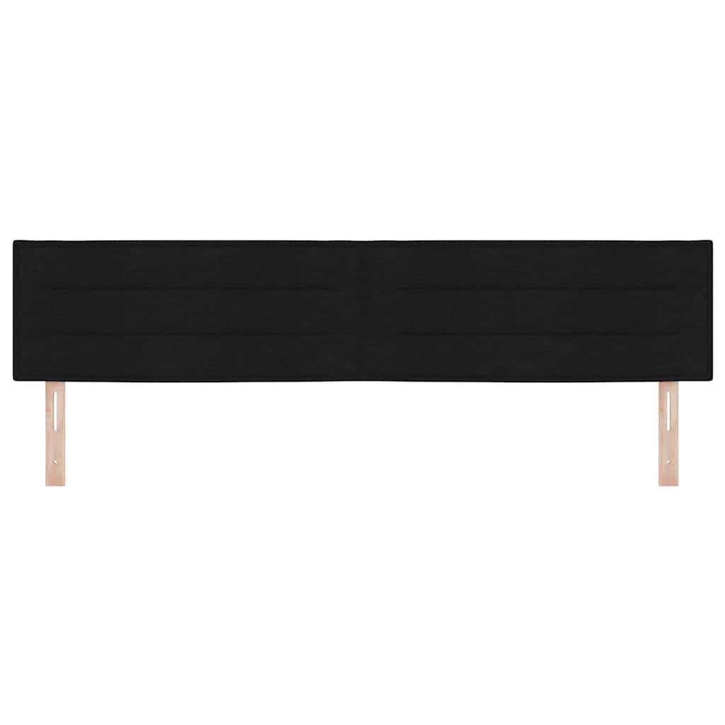 vidaXL LED Kopfteil mit LED-Lichtleisten Schwarz 200 cm Polyester