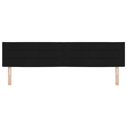 vidaXL LED Kopfteil mit LED-Lichtleisten Schwarz 200 cm Polyester