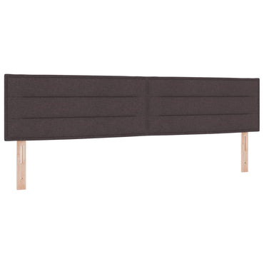 vidaXL LED Kopfteil mit LED-Lichtleisten Dunkelbraun 200 cm Polyester