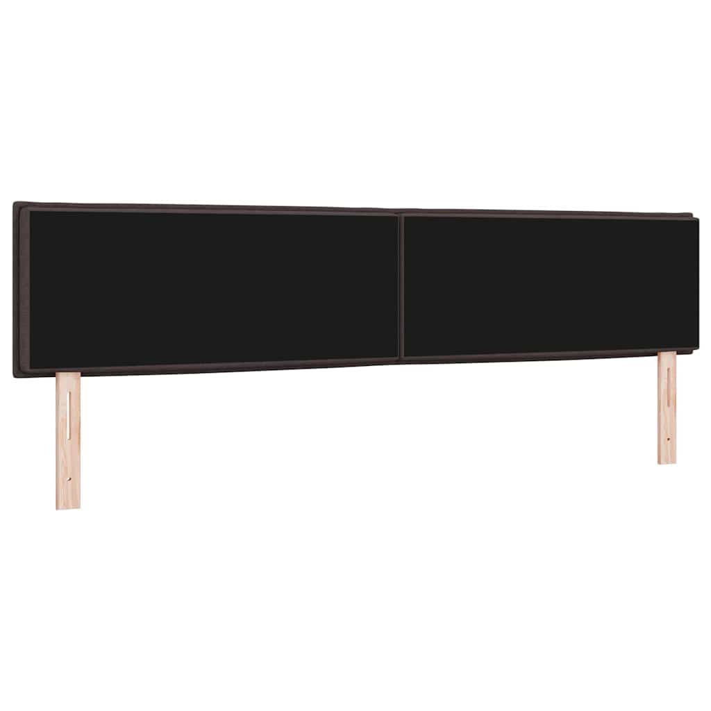vidaXL LED Kopfteil mit LED-Lichtleisten Dunkelbraun 200 cm Polyester